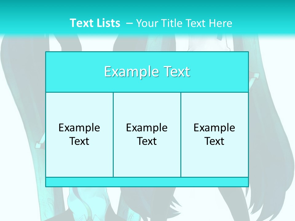 A Girl With Blue Hair Is Standing In Front Of A Blue Background PowerPoint Template