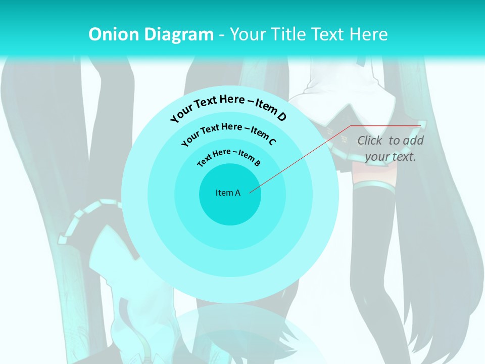 A Girl With Blue Hair Is Standing In Front Of A Blue Background PowerPoint Template