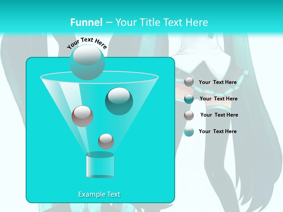 A Girl With Blue Hair Is Standing In Front Of A Blue Background PowerPoint Template