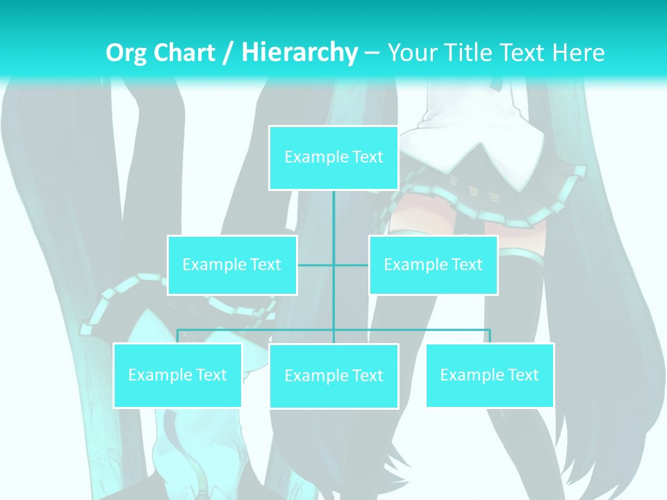 A Girl With Blue Hair Is Standing In Front Of A Blue Background PowerPoint Template