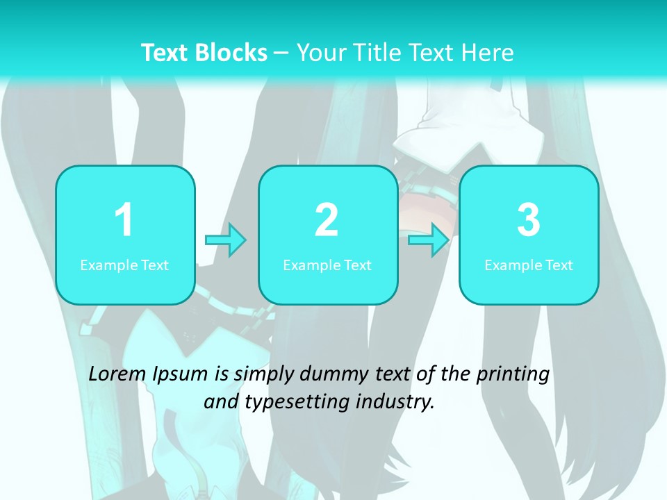 A Girl With Blue Hair Is Standing In Front Of A Blue Background PowerPoint Template