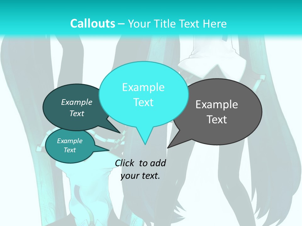 A Girl With Blue Hair Is Standing In Front Of A Blue Background PowerPoint Template