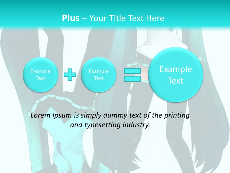 A Girl With Blue Hair Is Standing In Front Of A Blue Background PowerPoint Template