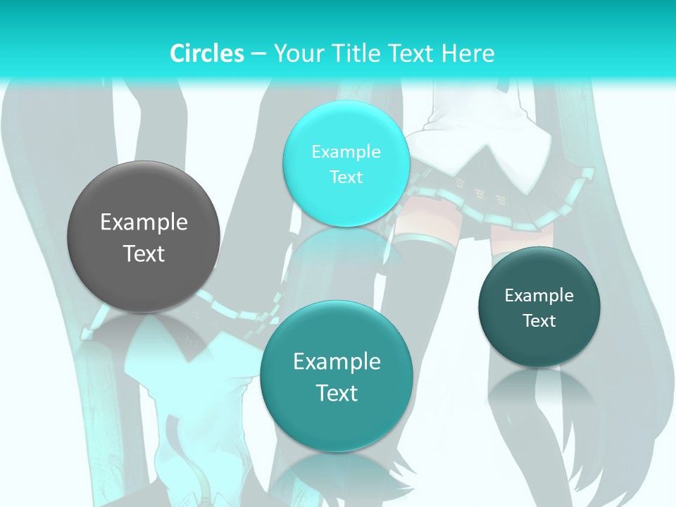 A Girl With Blue Hair Is Standing In Front Of A Blue Background PowerPoint Template