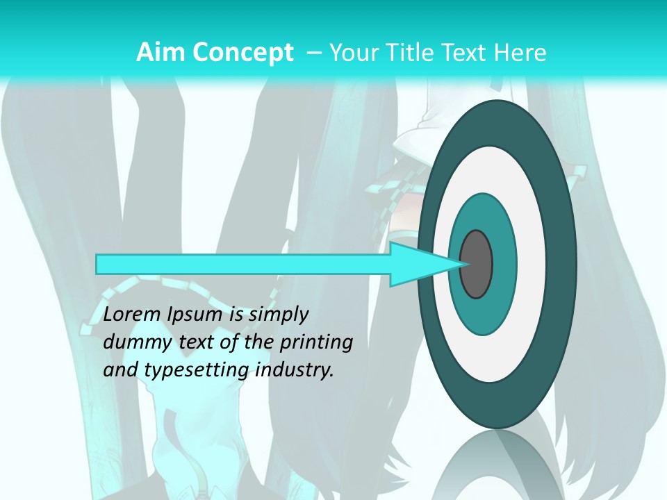 A Girl With Blue Hair Is Standing In Front Of A Blue Background PowerPoint Template