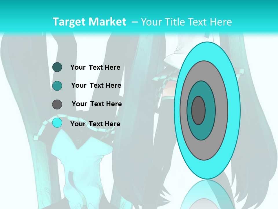 A Girl With Blue Hair Is Standing In Front Of A Blue Background PowerPoint Template