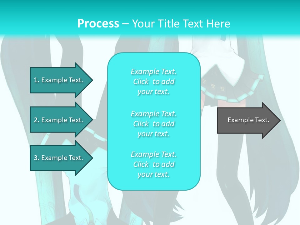 A Girl With Blue Hair Is Standing In Front Of A Blue Background PowerPoint Template