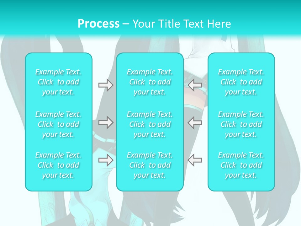 A Girl With Blue Hair Is Standing In Front Of A Blue Background PowerPoint Template