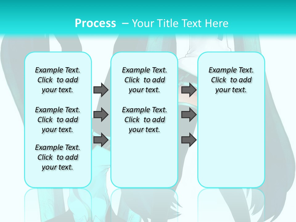 A Girl With Blue Hair Is Standing In Front Of A Blue Background PowerPoint Template