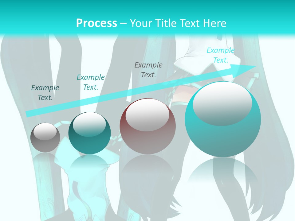 A Girl With Blue Hair Is Standing In Front Of A Blue Background PowerPoint Template