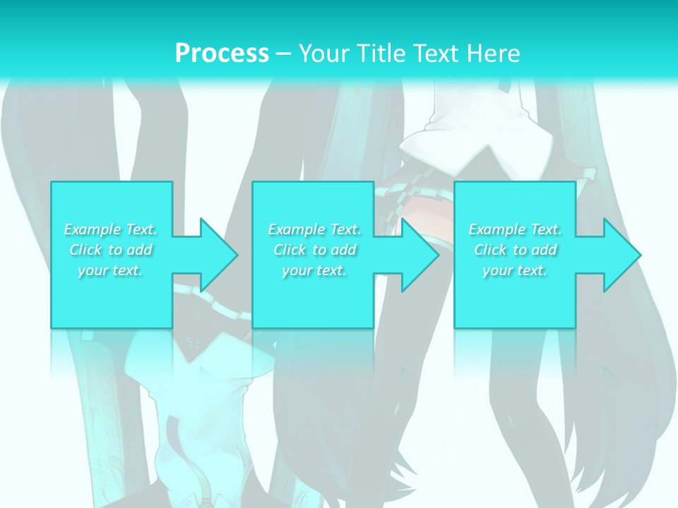 A Girl With Blue Hair Is Standing In Front Of A Blue Background PowerPoint Template