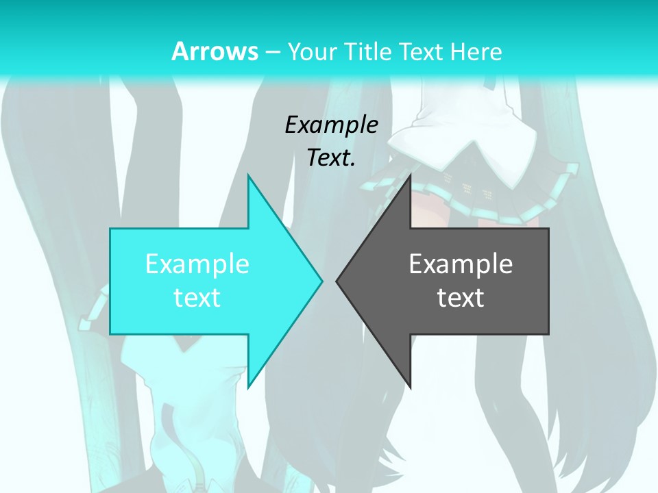 A Girl With Blue Hair Is Standing In Front Of A Blue Background PowerPoint Template