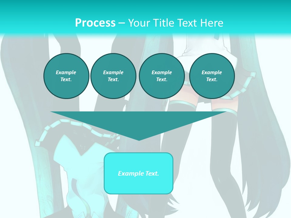 A Girl With Blue Hair Is Standing In Front Of A Blue Background PowerPoint Template