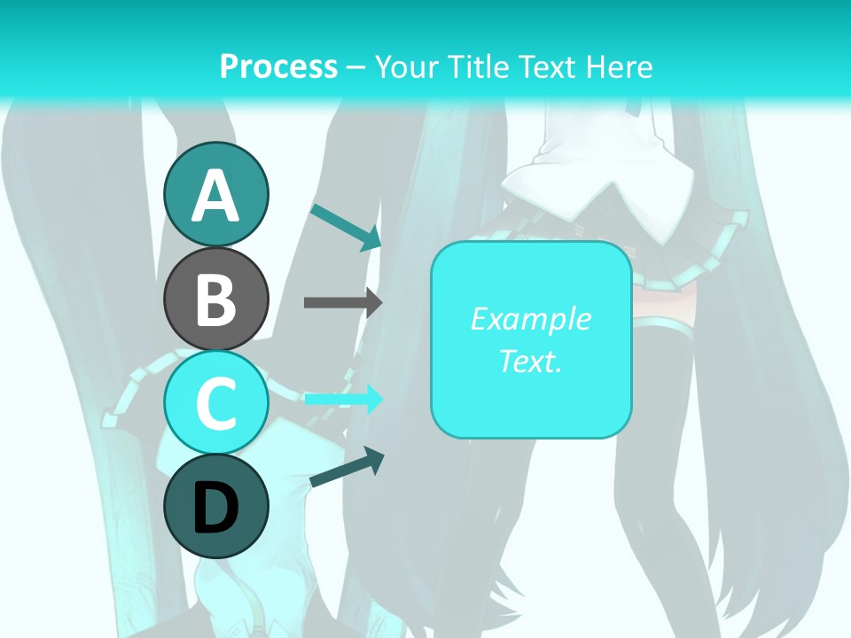 A Girl With Blue Hair Is Standing In Front Of A Blue Background PowerPoint Template