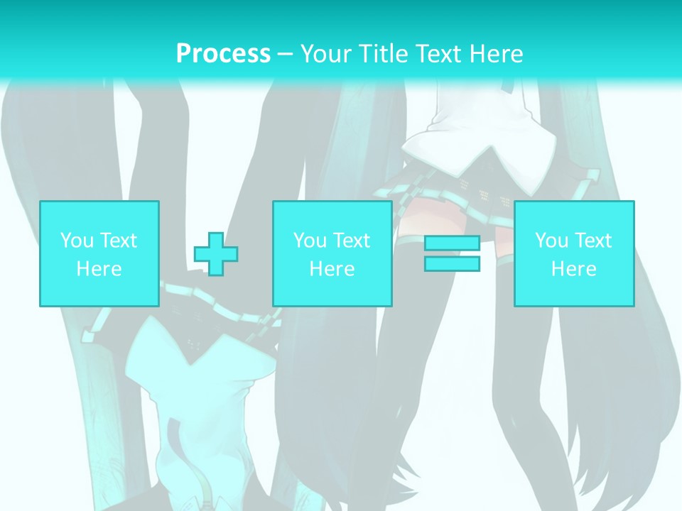 A Girl With Blue Hair Is Standing In Front Of A Blue Background PowerPoint Template