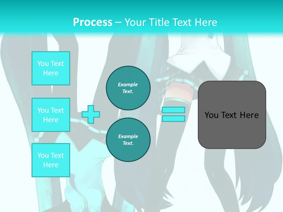 A Girl With Blue Hair Is Standing In Front Of A Blue Background PowerPoint Template