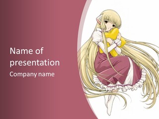 A Girl With Long Hair Is Sitting On The Ground PowerPoint Template