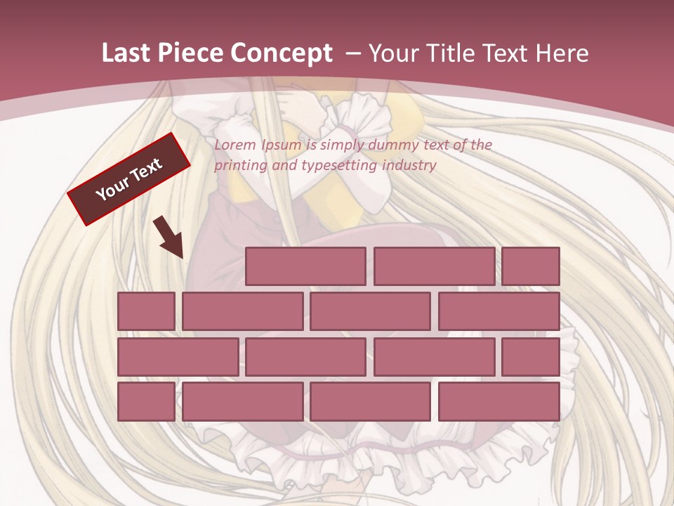 A Girl With Long Hair Is Sitting On The Ground PowerPoint Template