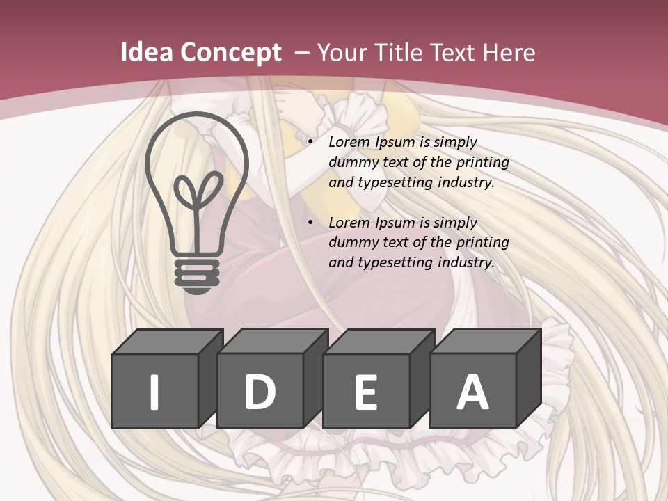 A Girl With Long Hair Is Sitting On The Ground PowerPoint Template