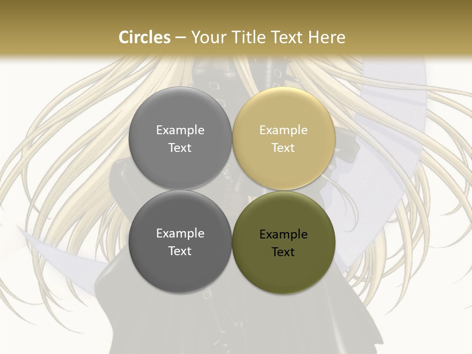 A Woman With Long Blonde Hair Sitting On Top Of A Table PowerPoint Template