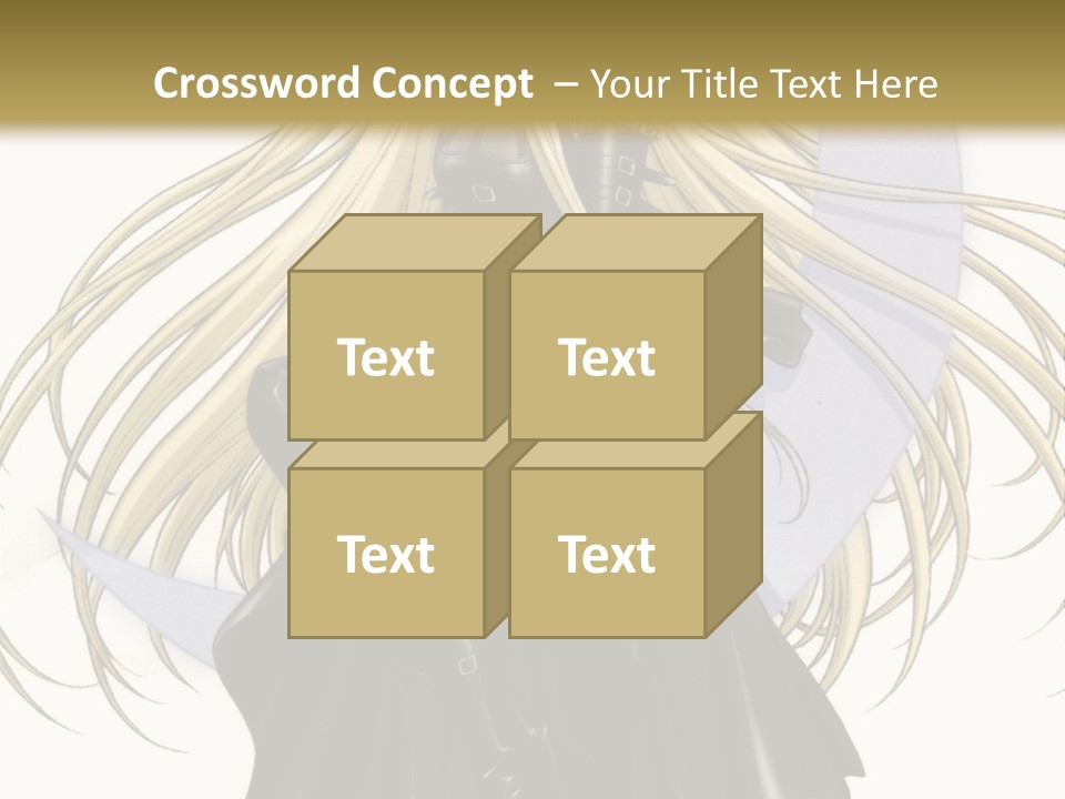 A Woman With Long Blonde Hair Sitting On Top Of A Table PowerPoint Template