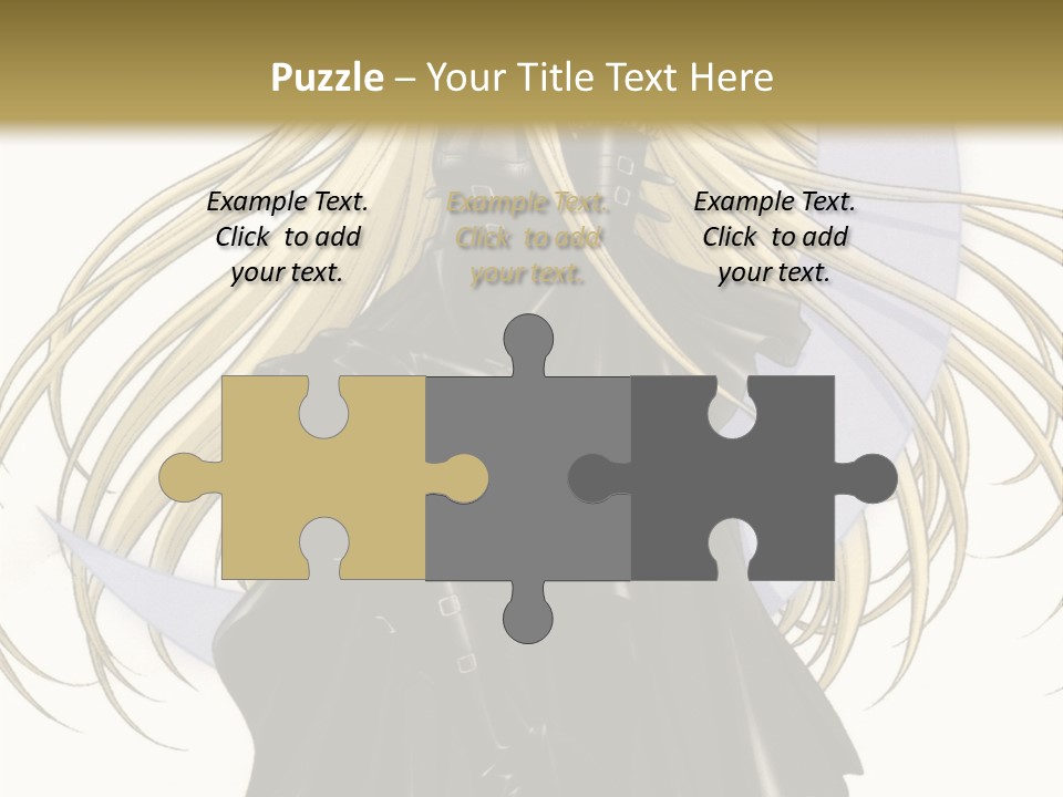 A Woman With Long Blonde Hair Sitting On Top Of A Table PowerPoint Template