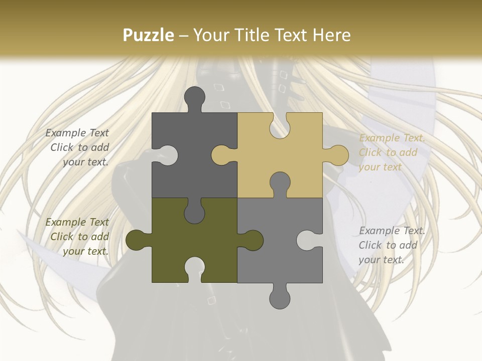 A Woman With Long Blonde Hair Sitting On Top Of A Table PowerPoint Template