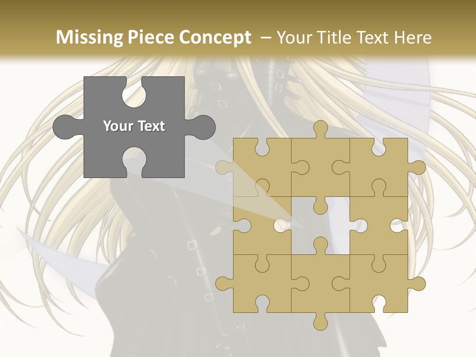 A Woman With Long Blonde Hair Sitting On Top Of A Table PowerPoint Template