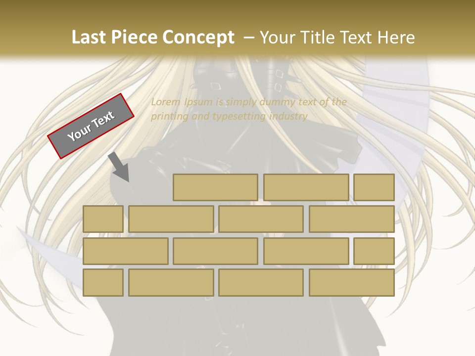 A Woman With Long Blonde Hair Sitting On Top Of A Table PowerPoint Template