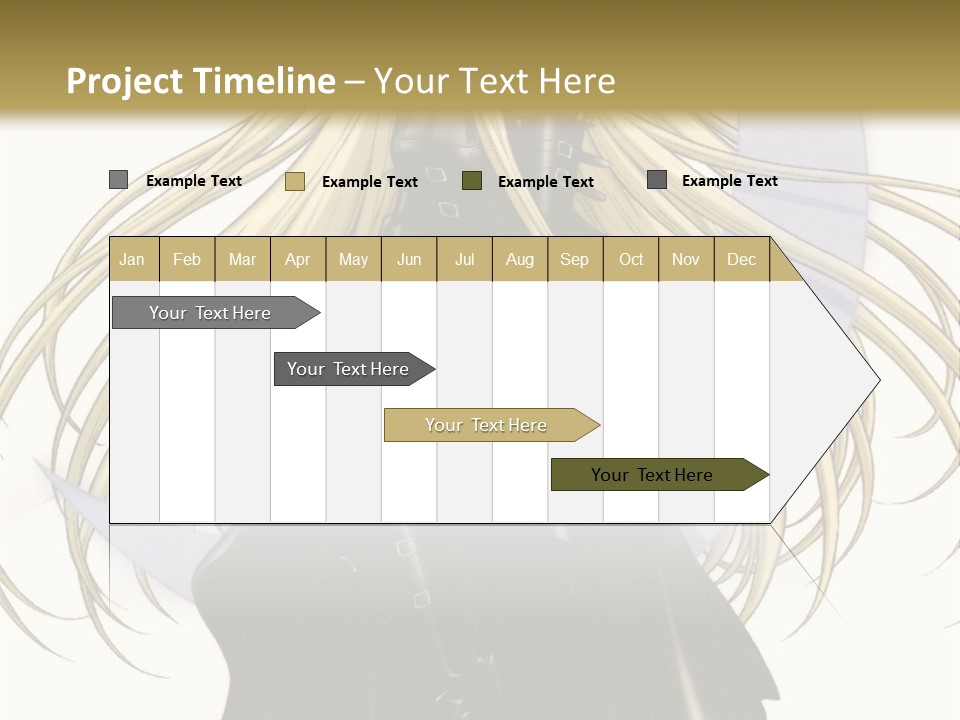 A Woman With Long Blonde Hair Sitting On Top Of A Table PowerPoint Template