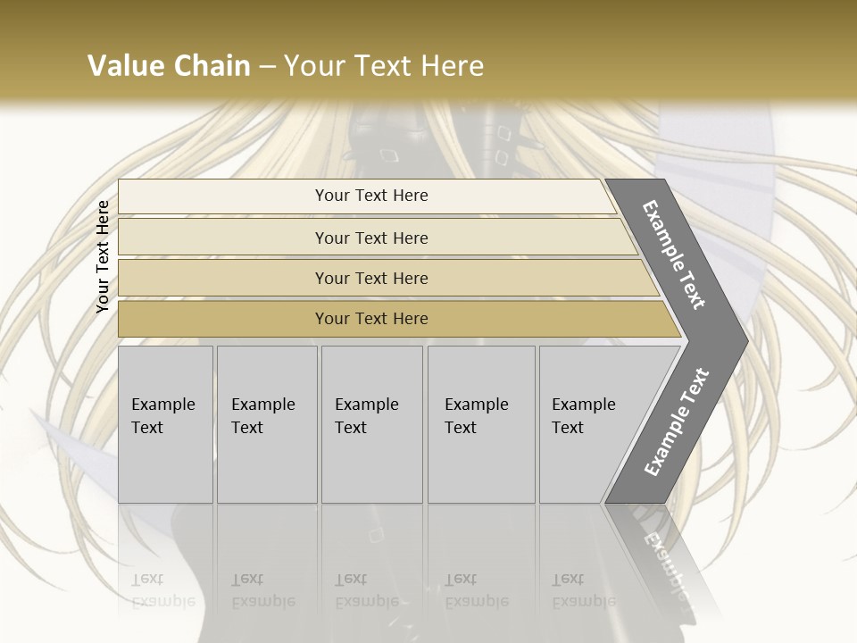 A Woman With Long Blonde Hair Sitting On Top Of A Table PowerPoint Template