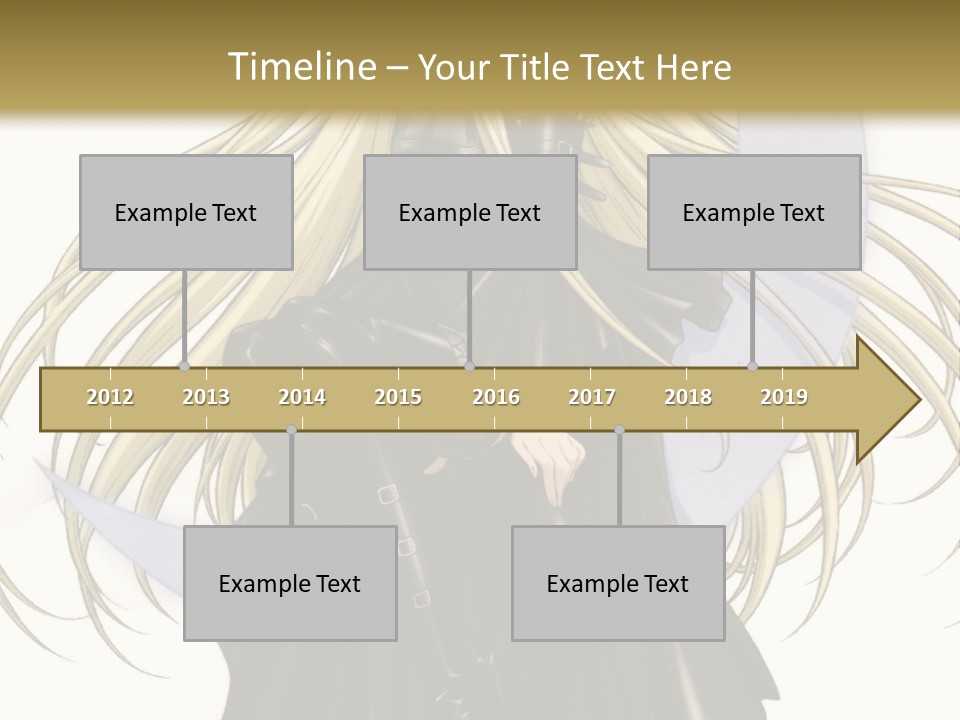 A Woman With Long Blonde Hair Sitting On Top Of A Table PowerPoint Template