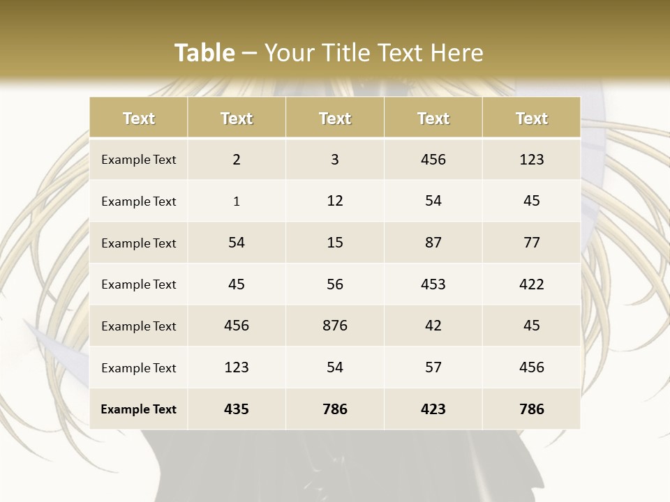 A Woman With Long Blonde Hair Sitting On Top Of A Table PowerPoint Template