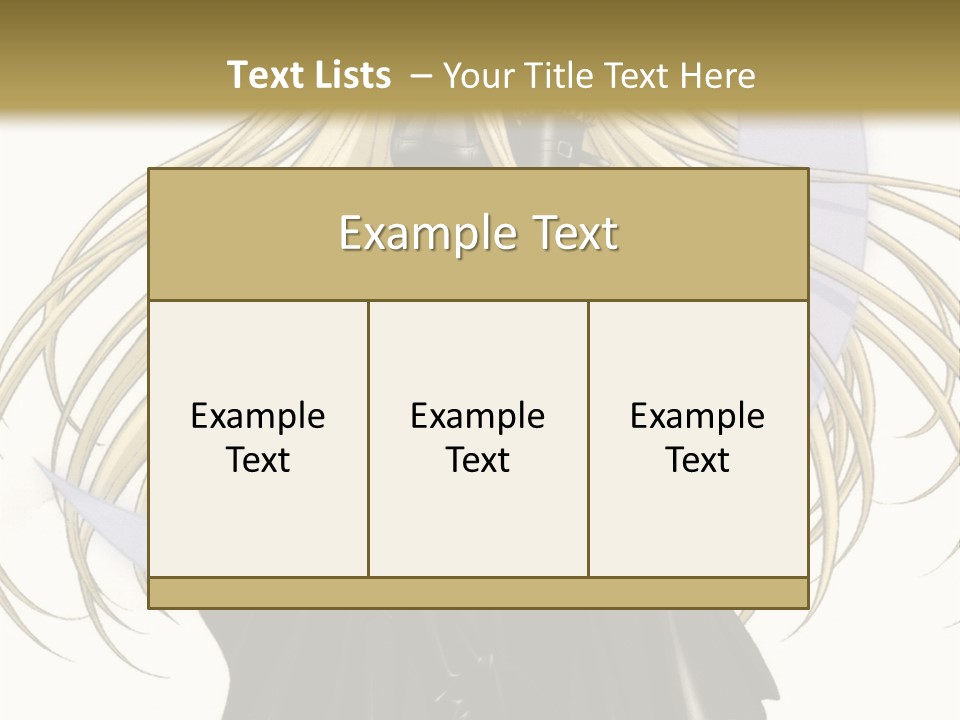 A Woman With Long Blonde Hair Sitting On Top Of A Table PowerPoint Template