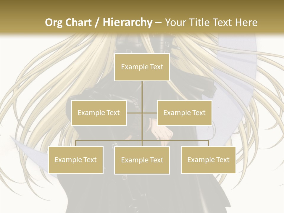 A Woman With Long Blonde Hair Sitting On Top Of A Table PowerPoint Template