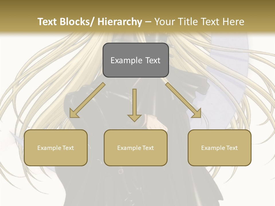 A Woman With Long Blonde Hair Sitting On Top Of A Table PowerPoint Template