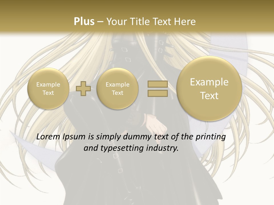 A Woman With Long Blonde Hair Sitting On Top Of A Table PowerPoint Template