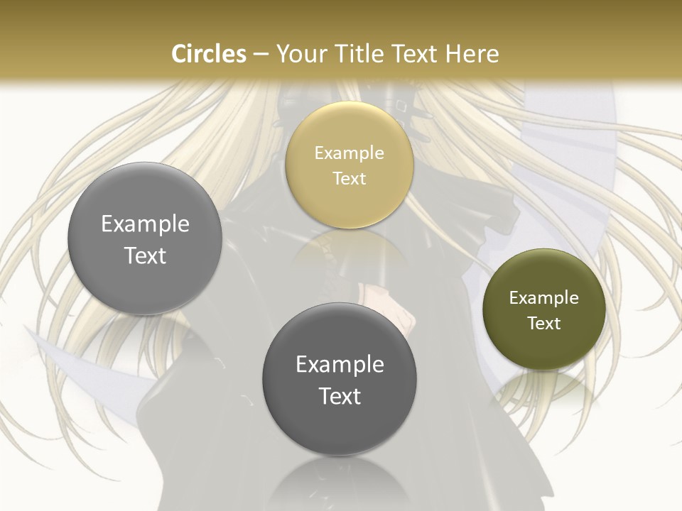 A Woman With Long Blonde Hair Sitting On Top Of A Table PowerPoint Template