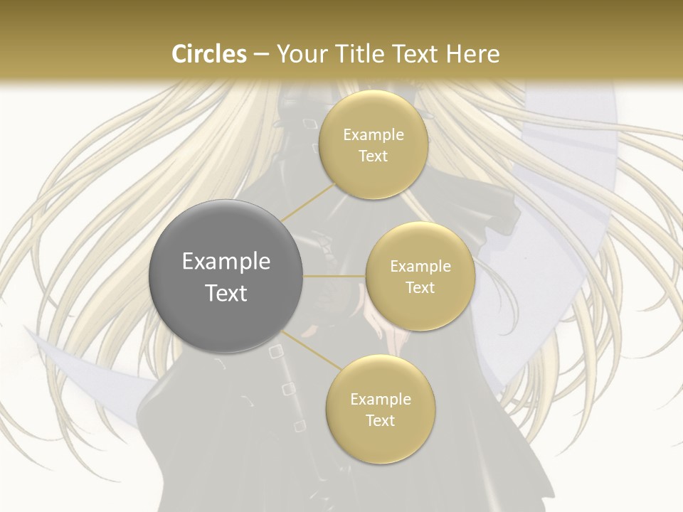 A Woman With Long Blonde Hair Sitting On Top Of A Table PowerPoint Template