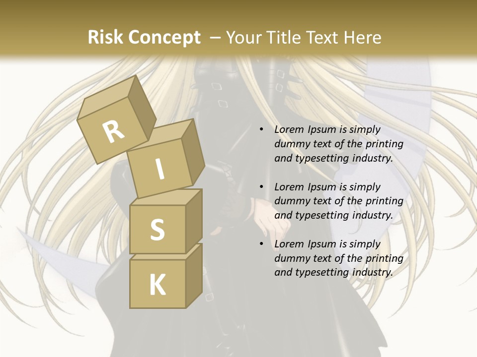 A Woman With Long Blonde Hair Sitting On Top Of A Table PowerPoint Template