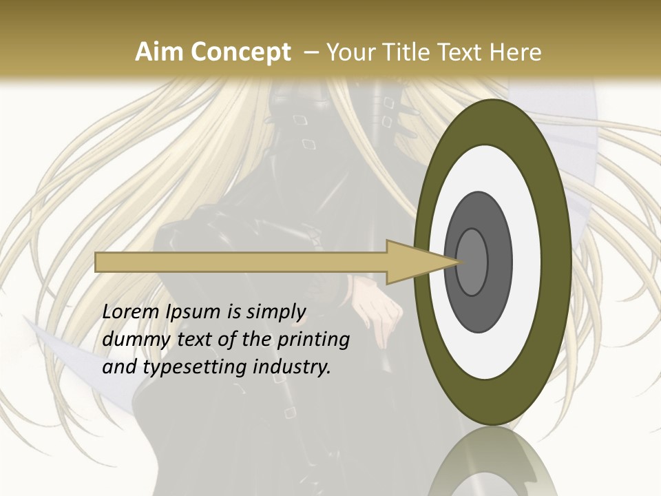 A Woman With Long Blonde Hair Sitting On Top Of A Table PowerPoint Template