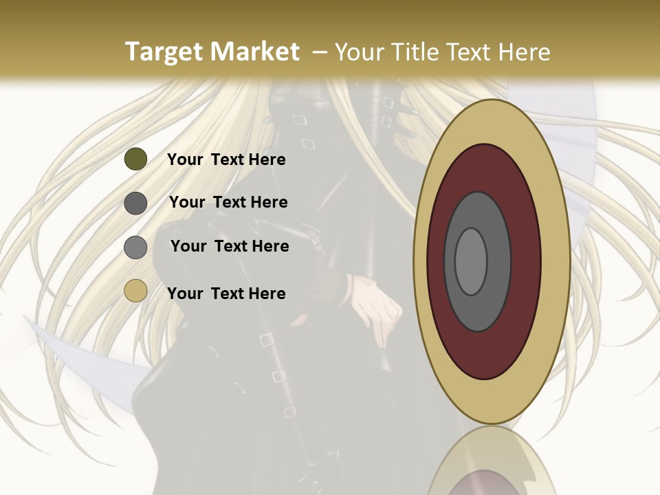 A Woman With Long Blonde Hair Sitting On Top Of A Table PowerPoint Template