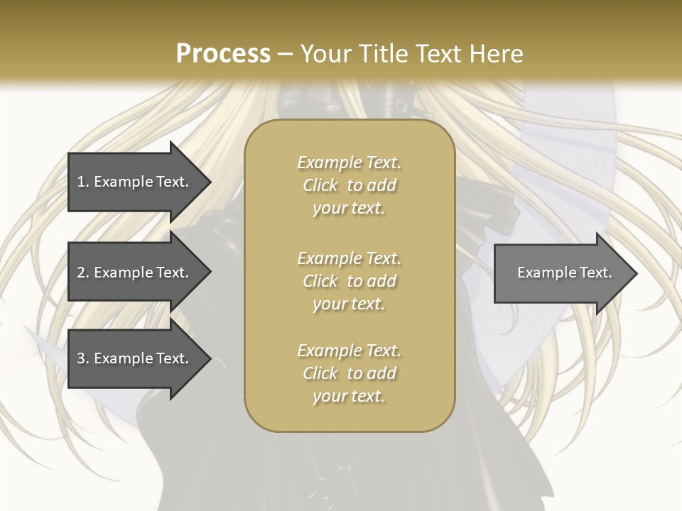 A Woman With Long Blonde Hair Sitting On Top Of A Table PowerPoint Template