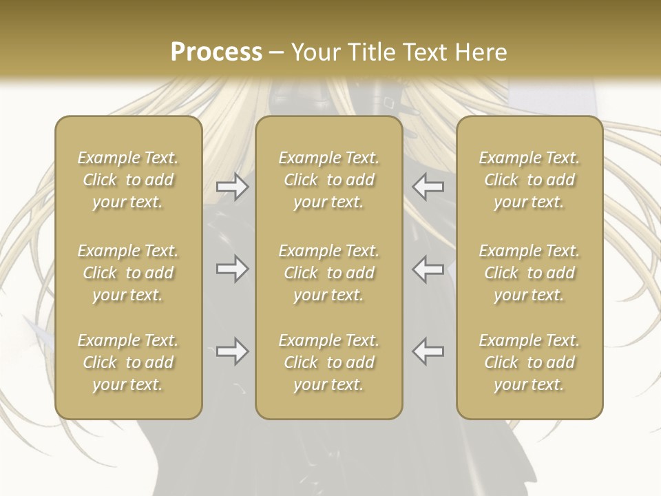 A Woman With Long Blonde Hair Sitting On Top Of A Table PowerPoint Template