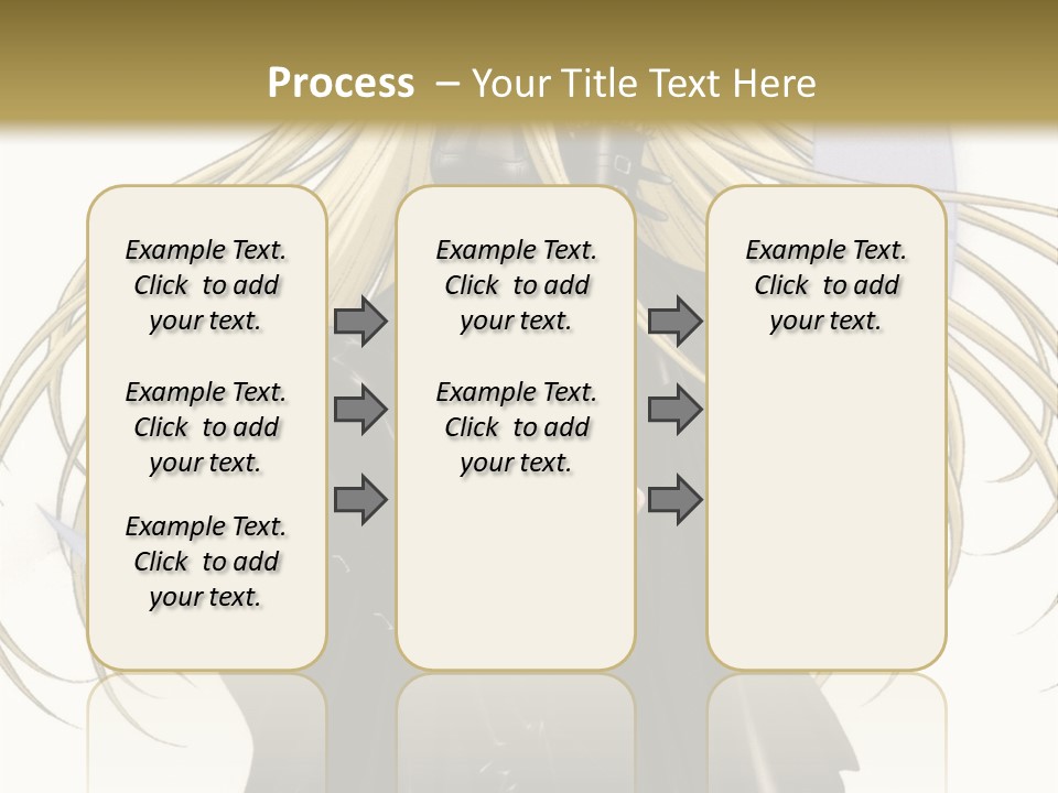 A Woman With Long Blonde Hair Sitting On Top Of A Table PowerPoint Template