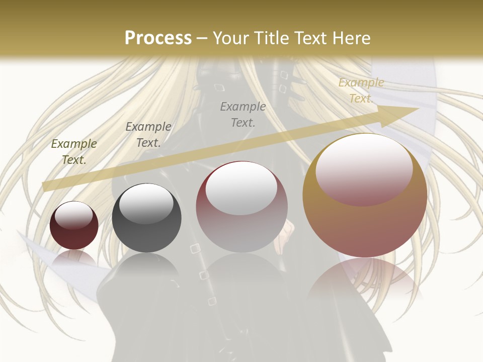 A Woman With Long Blonde Hair Sitting On Top Of A Table PowerPoint Template