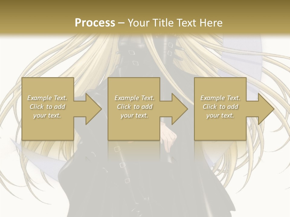 A Woman With Long Blonde Hair Sitting On Top Of A Table PowerPoint Template