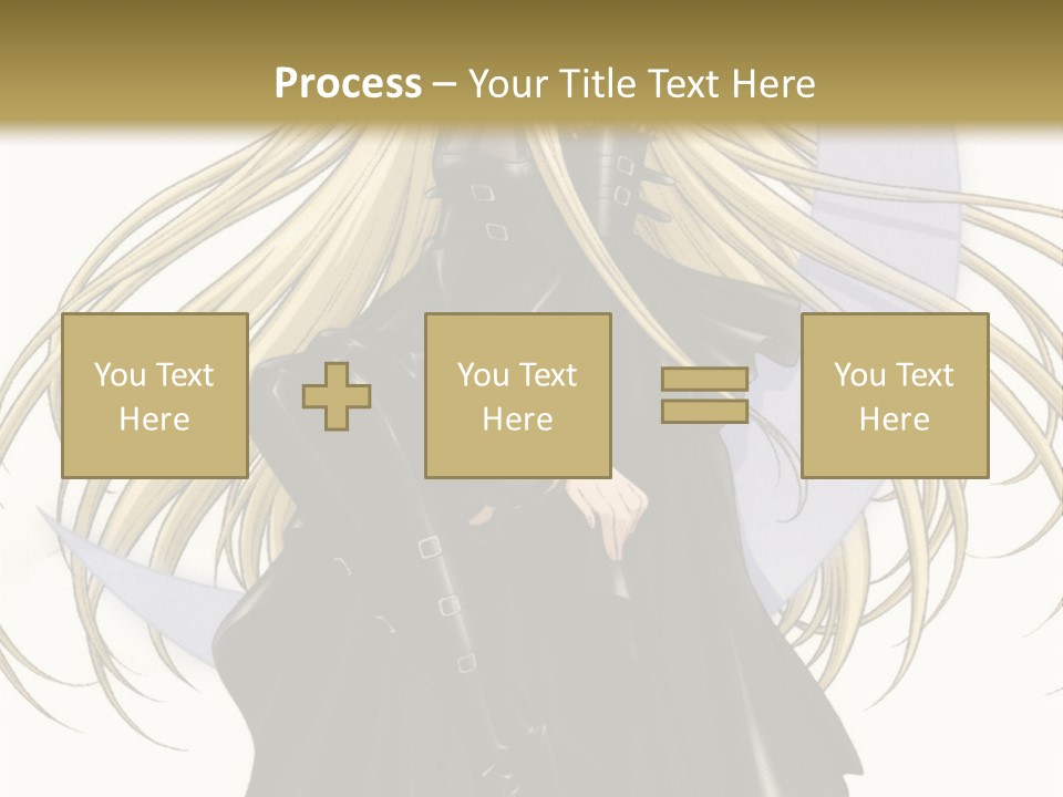A Woman With Long Blonde Hair Sitting On Top Of A Table PowerPoint Template