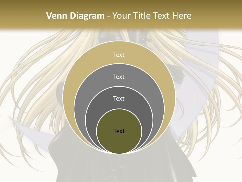 A Woman With Long Blonde Hair Sitting On Top Of A Table PowerPoint Template
