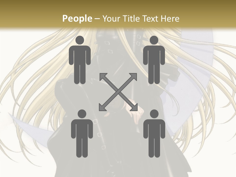 A Woman With Long Blonde Hair Sitting On Top Of A Table PowerPoint Template